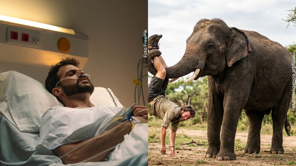 Elefante pierde el control y arroja a joven por los aires | VIDEO