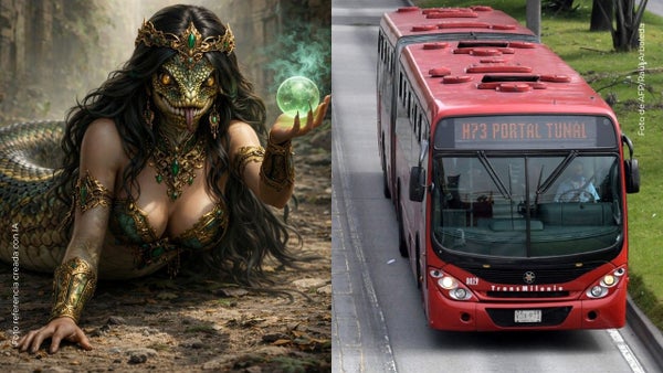 Apareció en Bogotá la primer therian serpiente: fue captada usando TransMilenio | VIDEO