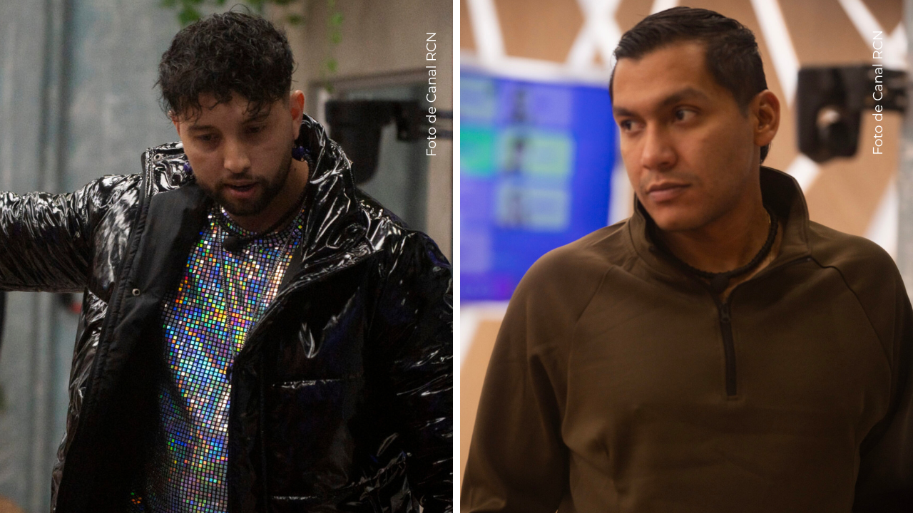 Juanda Caribe y Jhorman en La casa de los famosos Colombia.