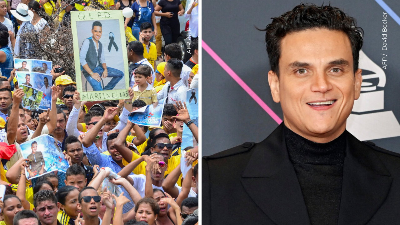 Seguidores de Martín Elías durante su muerte - Silvestre durante los Latinn Grammy.