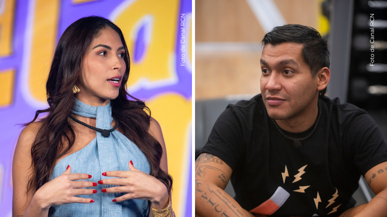 Lorena Altamirano y Juanda Caribe en La casa de los famosos Colombia.
