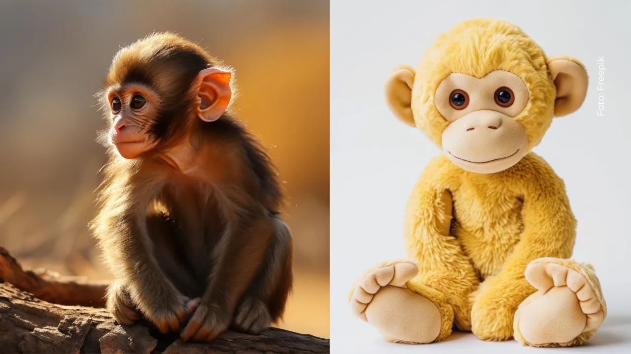 Punch, el monito que tiene un peluche de apoyo emocional