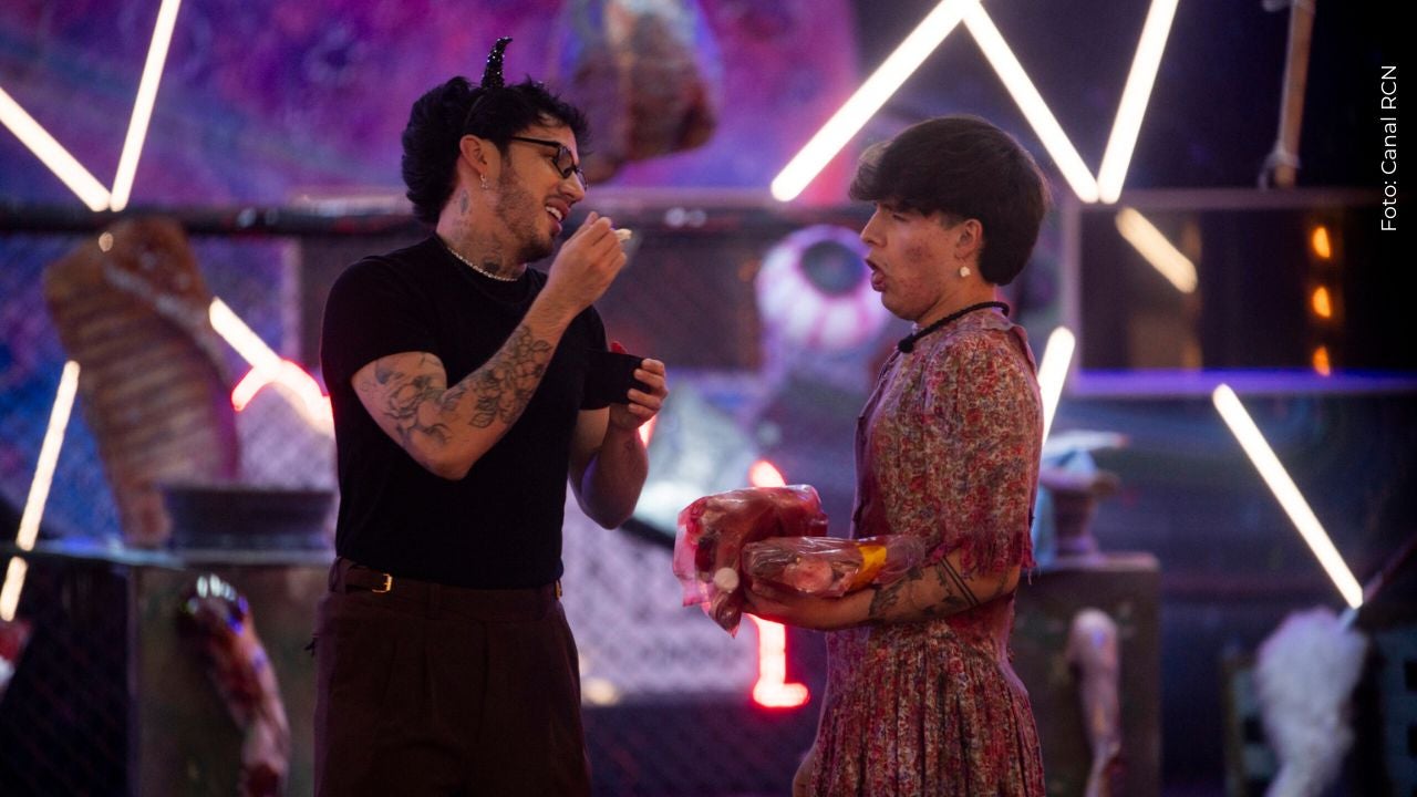 Valentino Lázaro y Juanse Laverde en La casa de los famosos Colombia