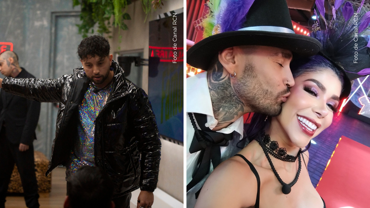 Alexa Torrex, Tebi Bernal y Jhorman Toloza en La casa de los famosos Colombia.