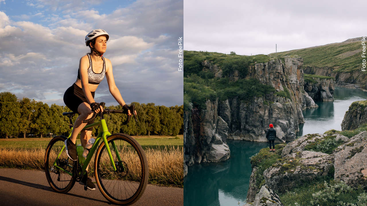 Ciclista estuvo a punto de caer por un barranco tras perder el control de su bicicleta