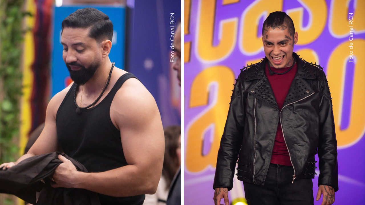 Andrés Gómez y Nicolás Arrieta en La casa de los famosos Colombia.