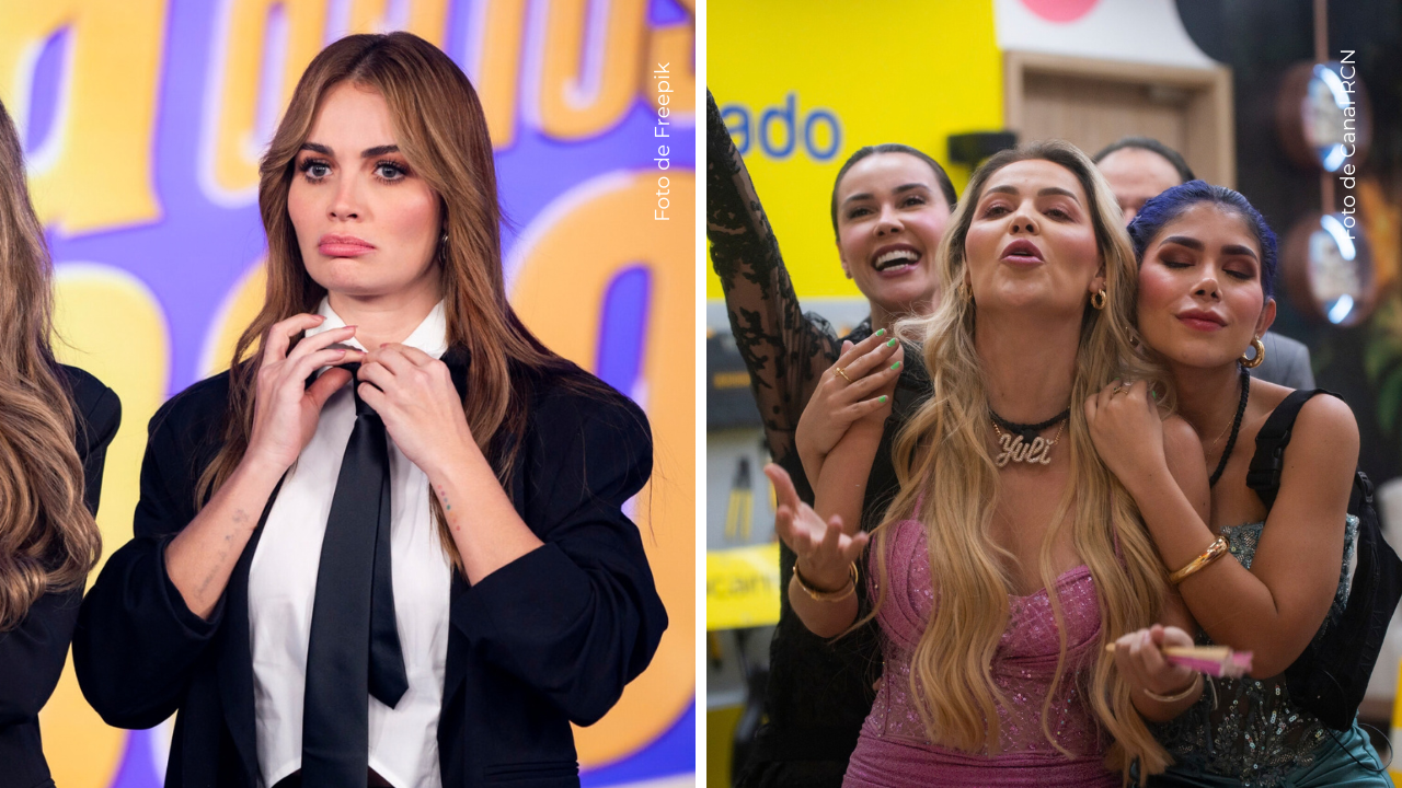 Sara Uribe, Yuli Ruiz, Manuela Gómez y Alexa Torrez en La casa de los famosos Colombia.