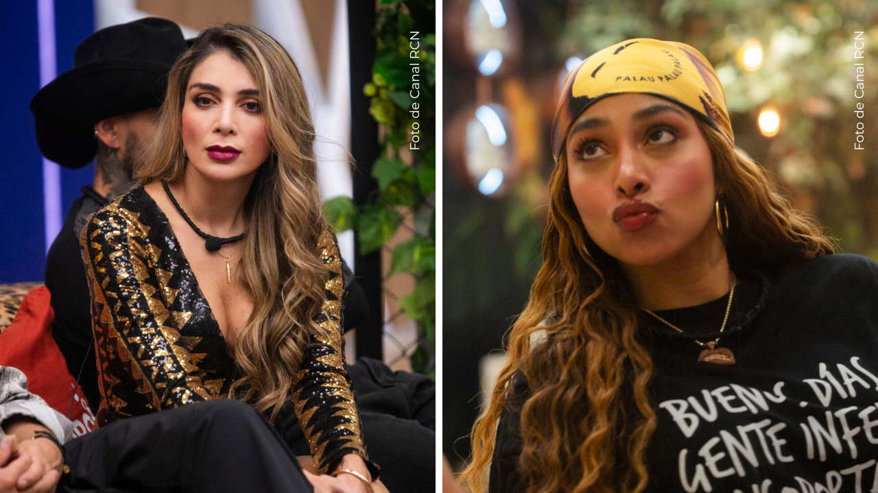Marilyn Patiño y Karola en La casa de los famosos Colombia.