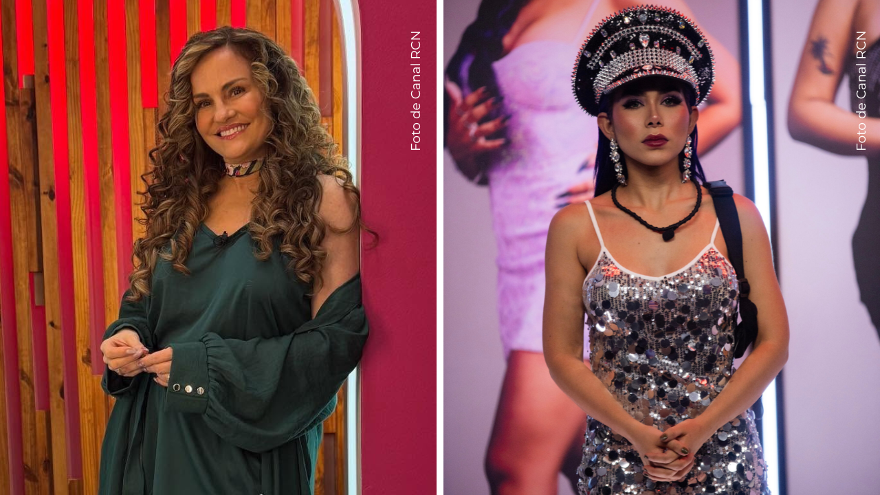 Aura Cristina Geithner posando a la cámara - Alexa Torrex en La casa de los famosos Colombia.