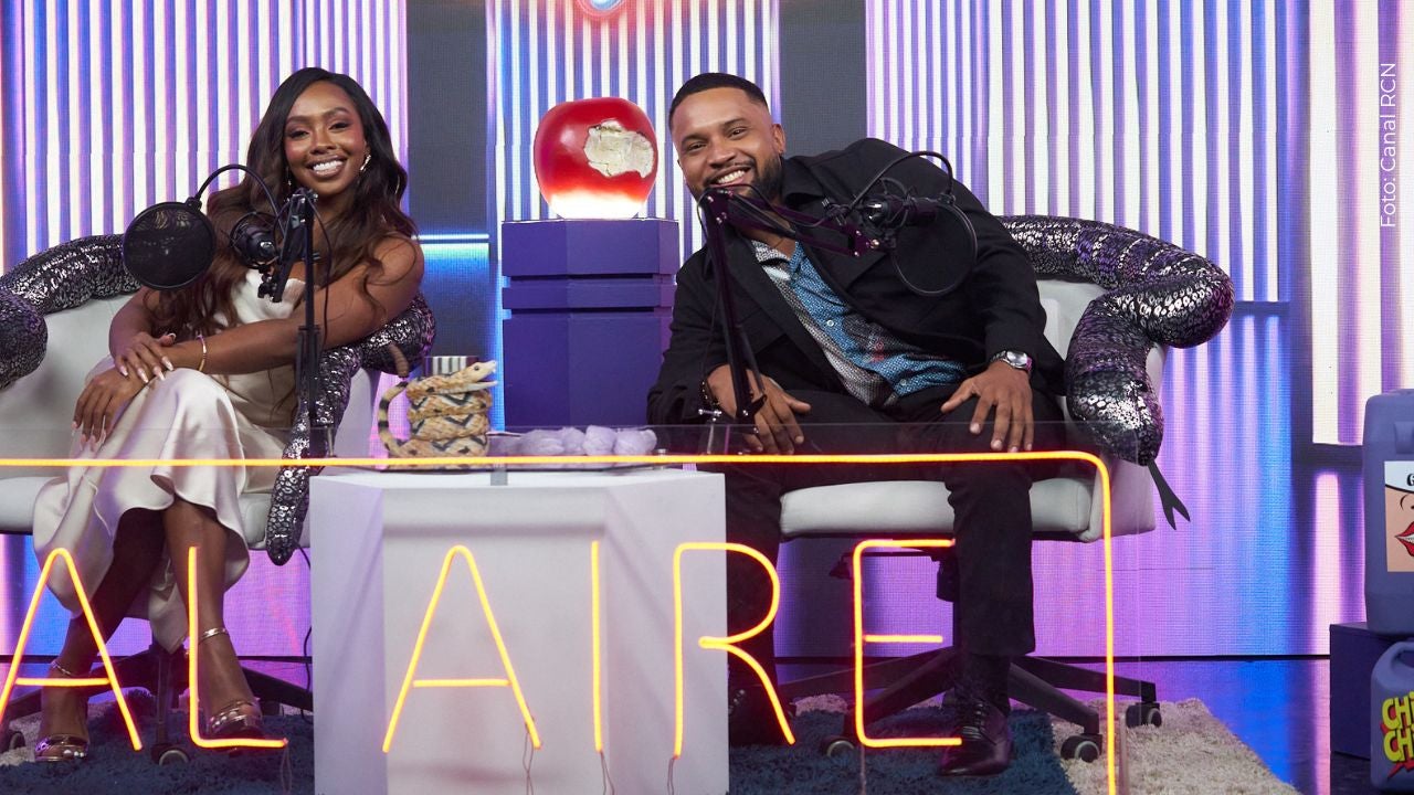 Karen Sevillano y Neider García en el Aftershow de La casa de los famosos Colombia