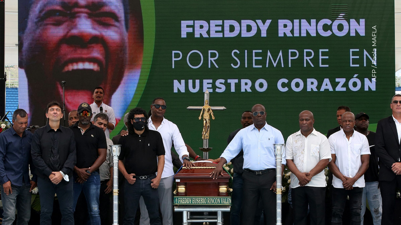 Velorio del futbolista Freddy Rincón.