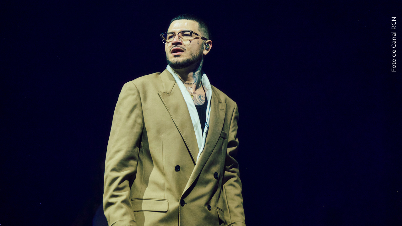 Kapo durante su show en el Movistar Arena en Bogotá.