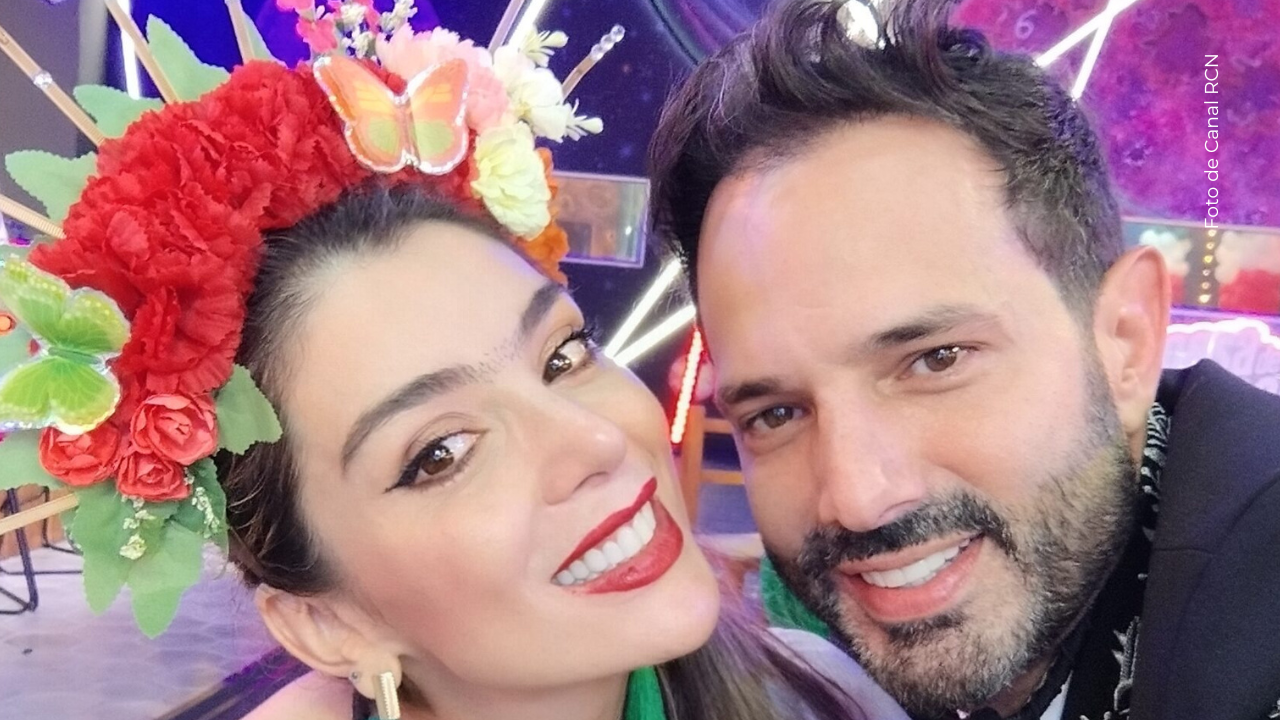 Marilyn Patiño y Alejandro Estrada en La casa de los famosos Colombia.