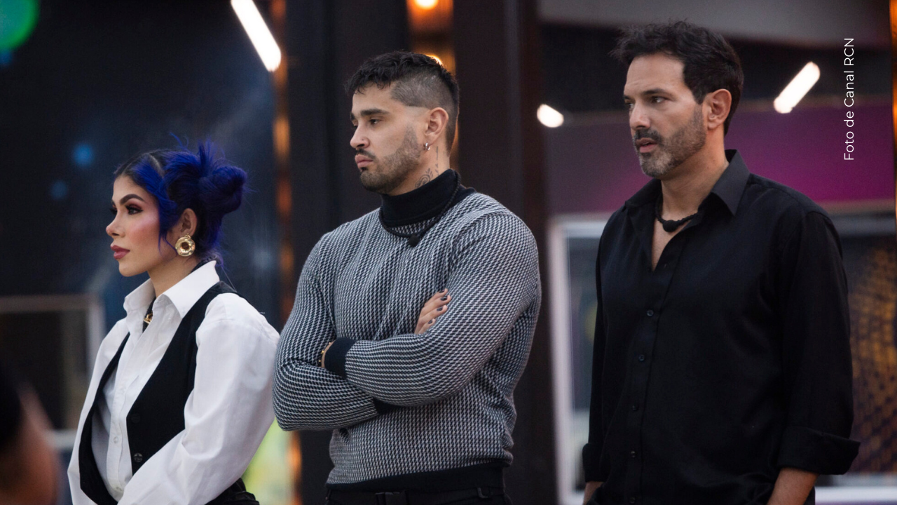 Alexa Torrex, Alejandro Estrada y Tebi Bernal en La casa de los famosos Colombia.