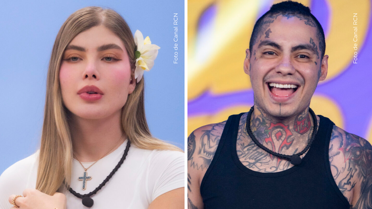 Sofía Jaramillo y Nicolás Arrieta en La casa de los famosos Colombia.