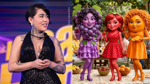 Así luce Yina Calderón como una caricatura de 'Las frutinovelas': ¿qué fruta es?