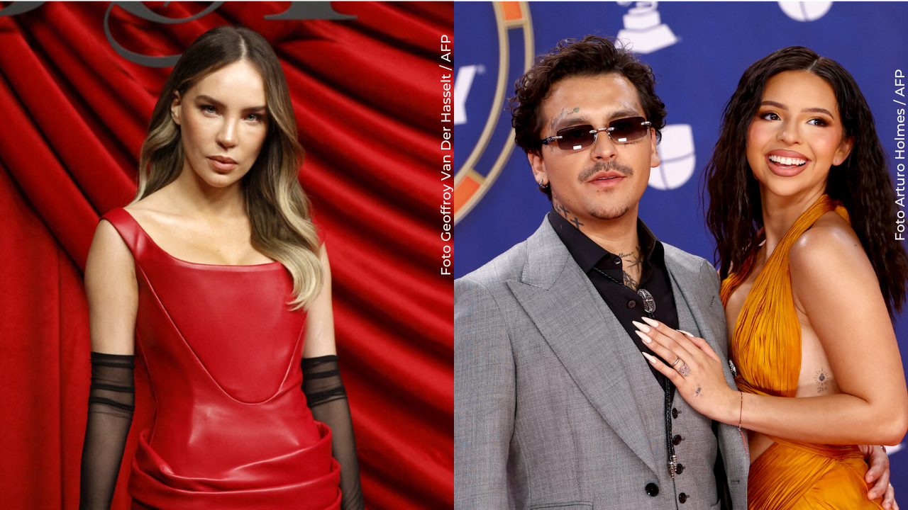 Nodal y Ángela Aguilar posan bajo la lluvia y redes los comparan con Belinda