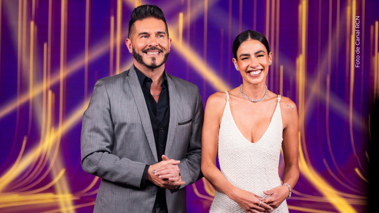 Carla Giraldo y Marcelo Cezán en La casa de los famosos Colombia.