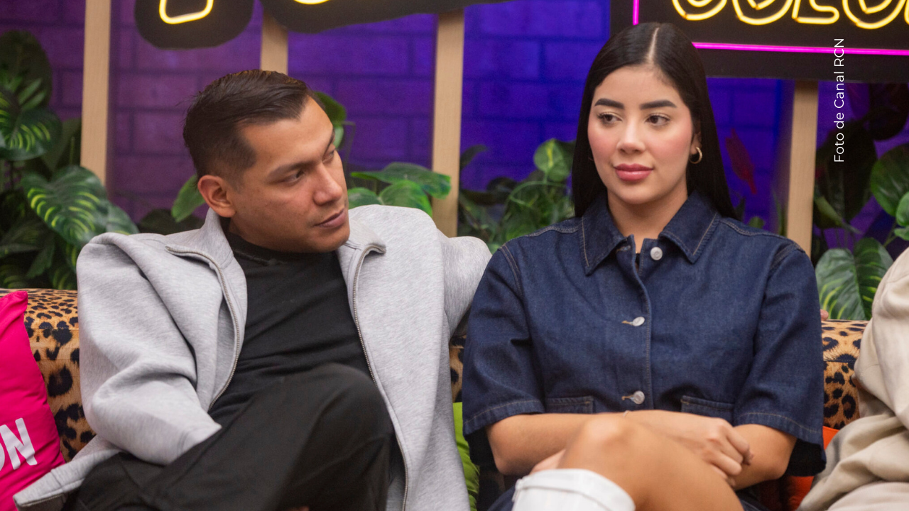 Juanda Caribe y Mariana Zapata en La casa de los famosos Colombia.