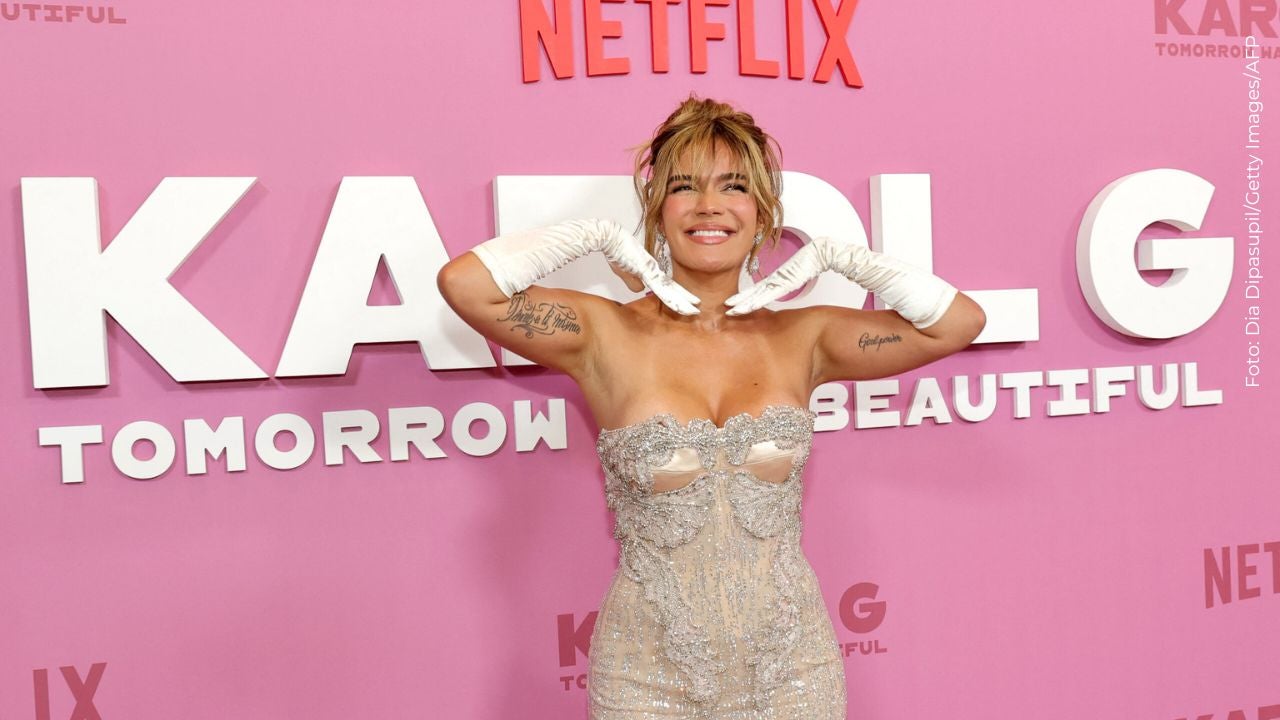 Karol G en el preestreno de "Karol G: Tomorrow Was Beautiful" de Netflix