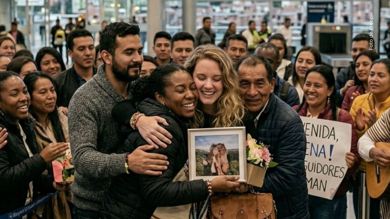 La Blanquita fue recibida con música, flores y regalos. 