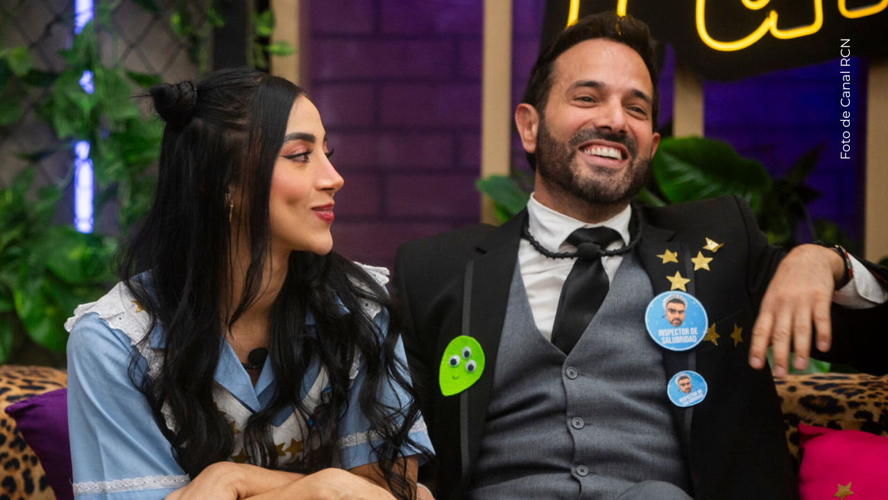 Alejandro y Beba en La casa de los famosos Colombia.