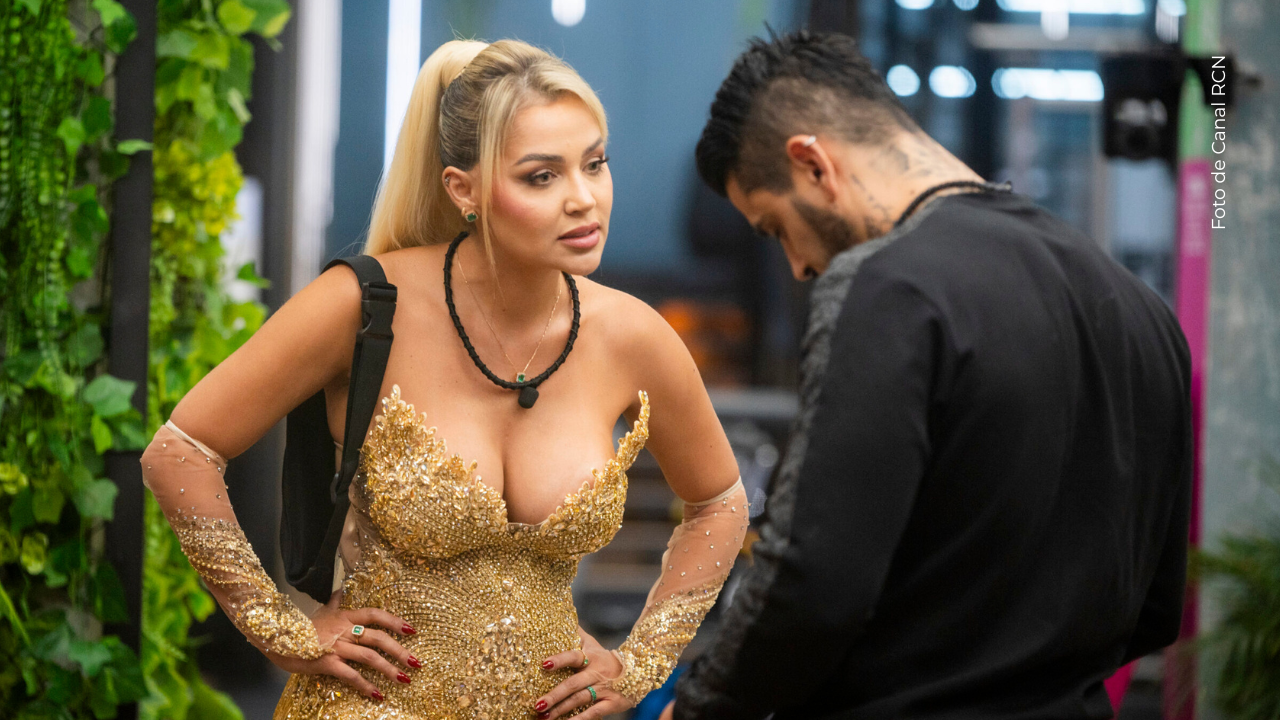 Yuli Ruiz y Tebi Bernal en La casa de los famosos Colombia.
