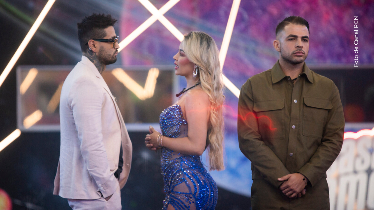 Yuli Ruiz y Tebi Bernal en La casa de los famosos Colombia.