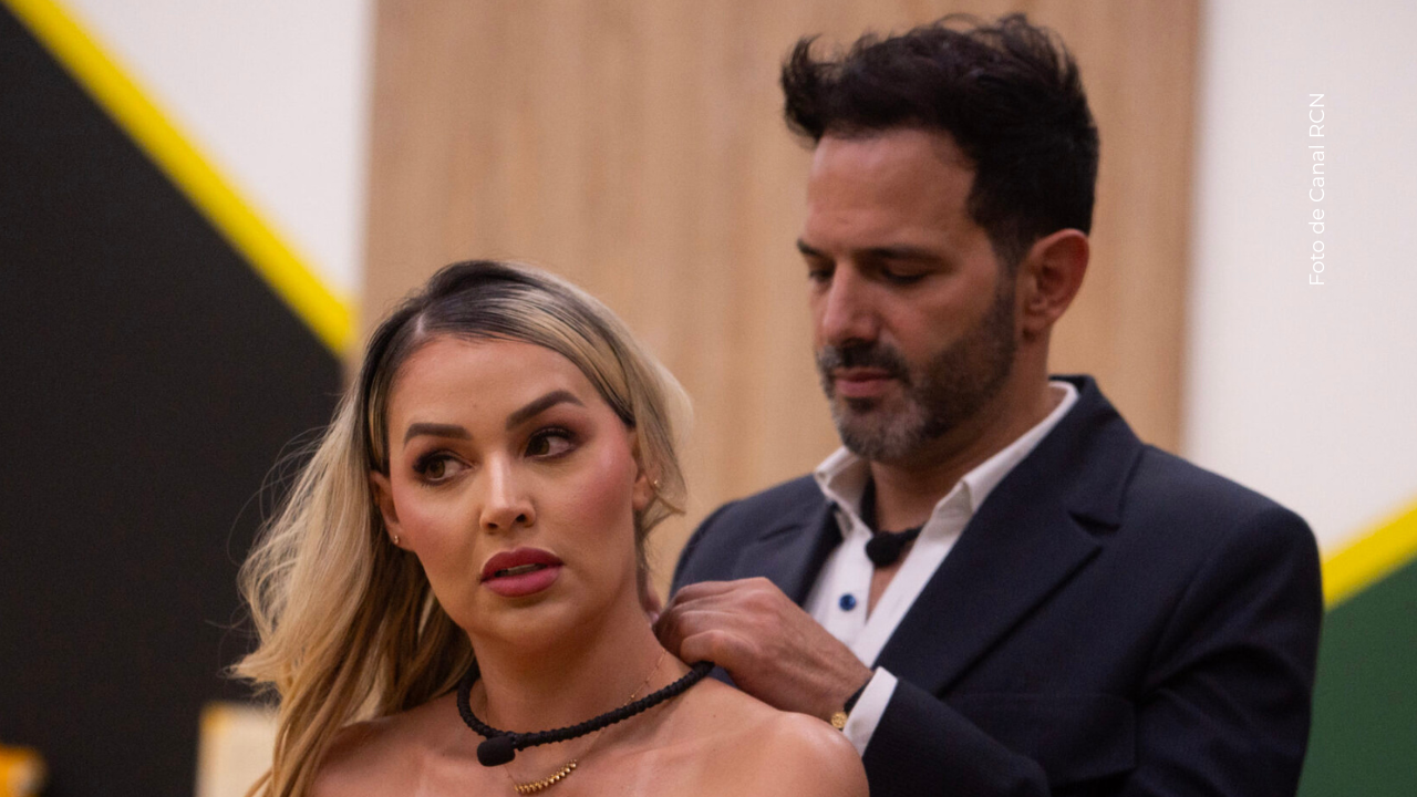 Yuli Ruiz y Alejandro Estrada en La casa de los famosos Colombia.