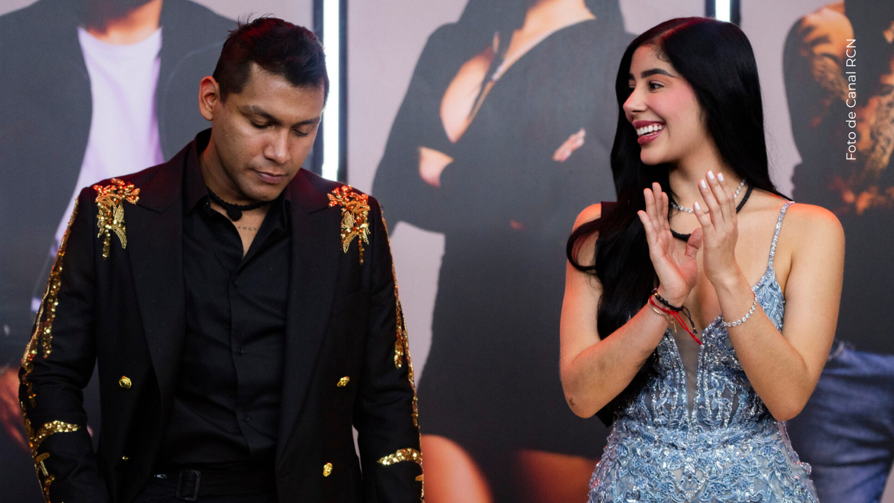 Mariana Zapata y Juanda Caribe en La casa de los famosos Colombia.