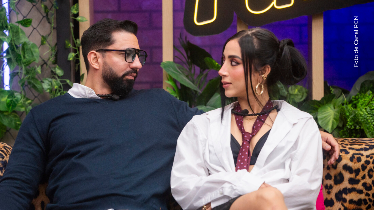 Beba y Andrés Gómez en La casa de los famosos Colombia.