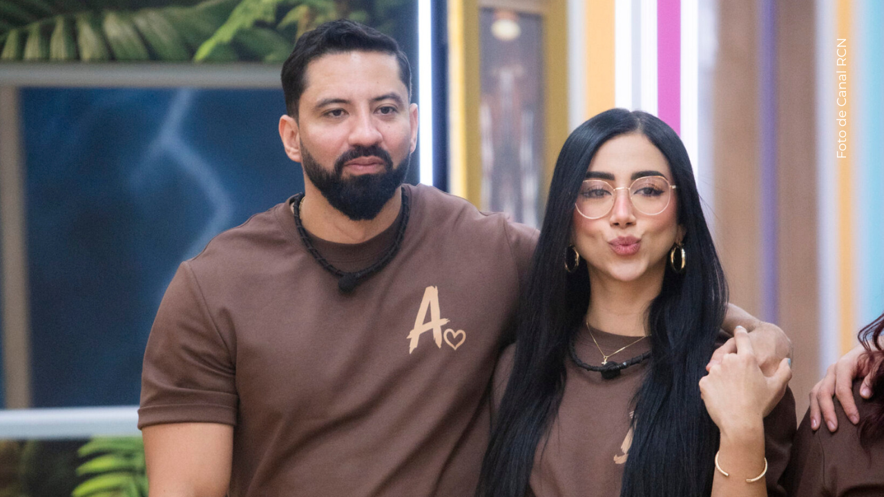 Beba y Andrés Gómez en La casa de los famosos Colombia.