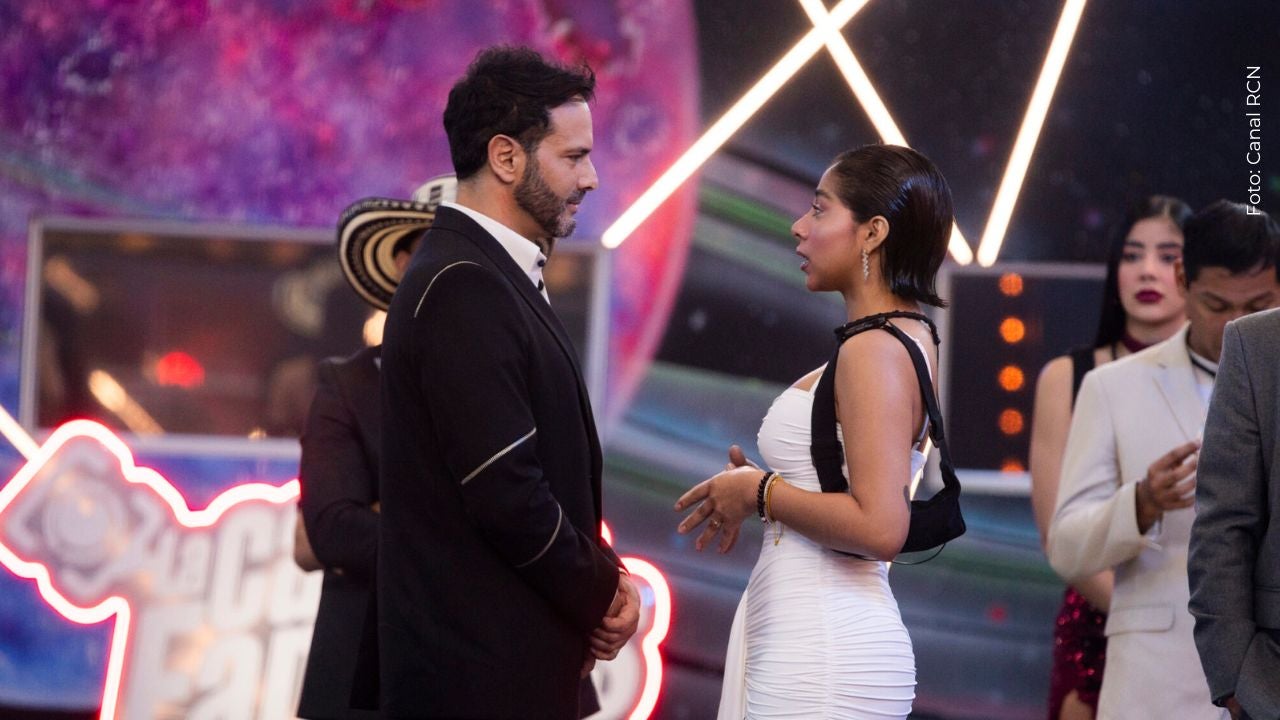 Alejandro Estrada y Karola Alcendra en un posicionamiento en La casa de los famosos Colombia