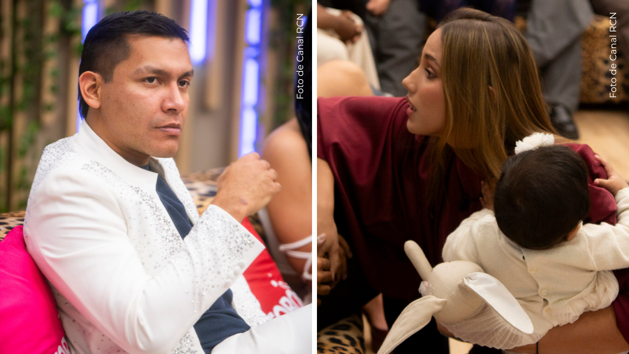 Sheila Gándara y Juanda Caribe en La casa de los famosos Colombia.