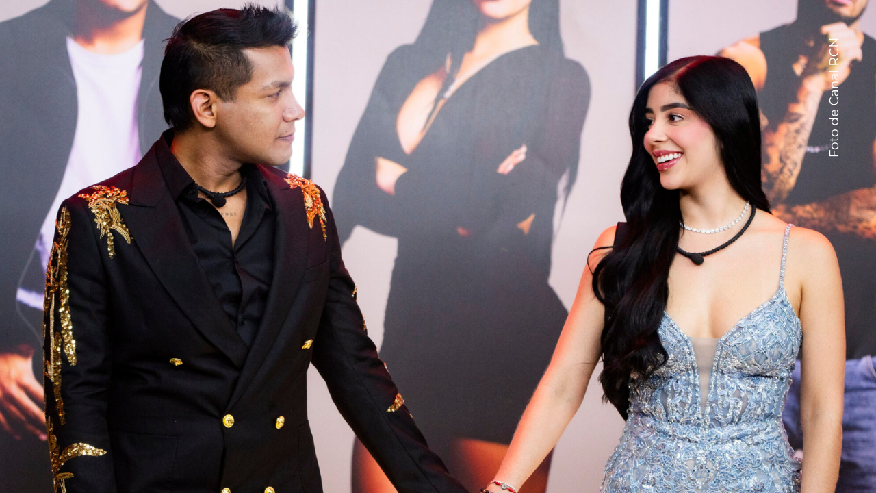 Juanda Caribe y Mariana Zapata en La casa de los famosos Colombia.
