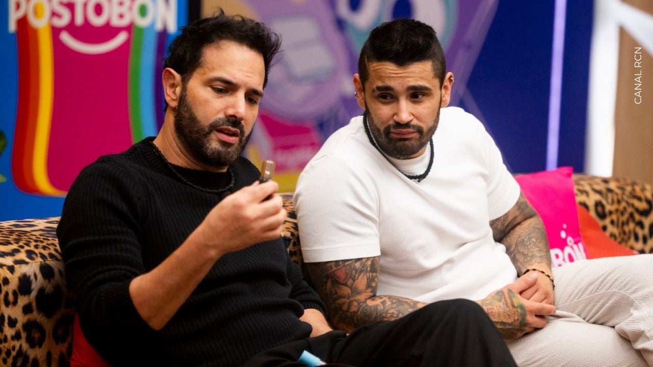Alejandro Estrada y Tebi Bernal en La casa de los famosos Colombia