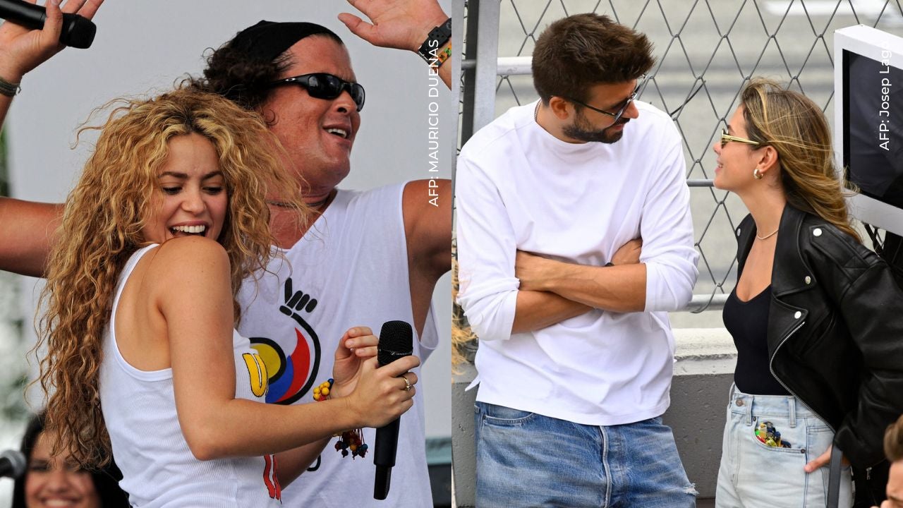 Carlos Vives, Shakira, Piqué y Clara Chía
