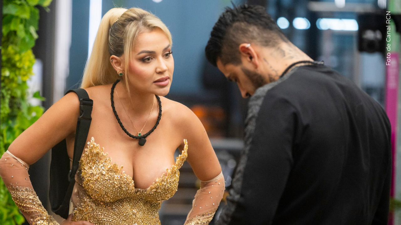 Yuli Ruiz y Tebi Bernal en La casa de los famosos Colombia.