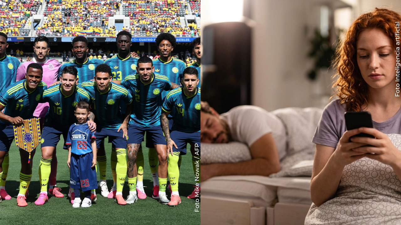 Mujer descubrió supuesta infidelidad de su pareja en pleno partido de Colombia