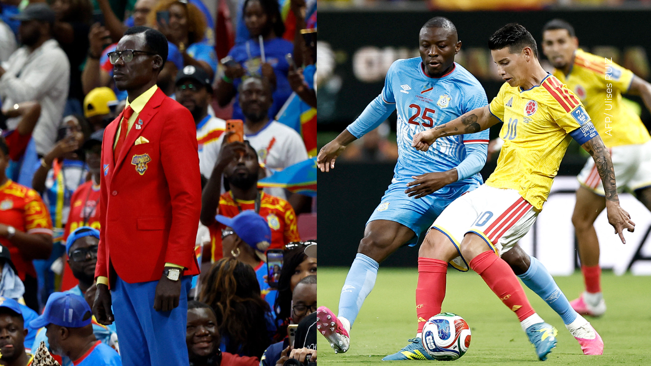 El “hombre estatua” del Congo se encontró con colombianos