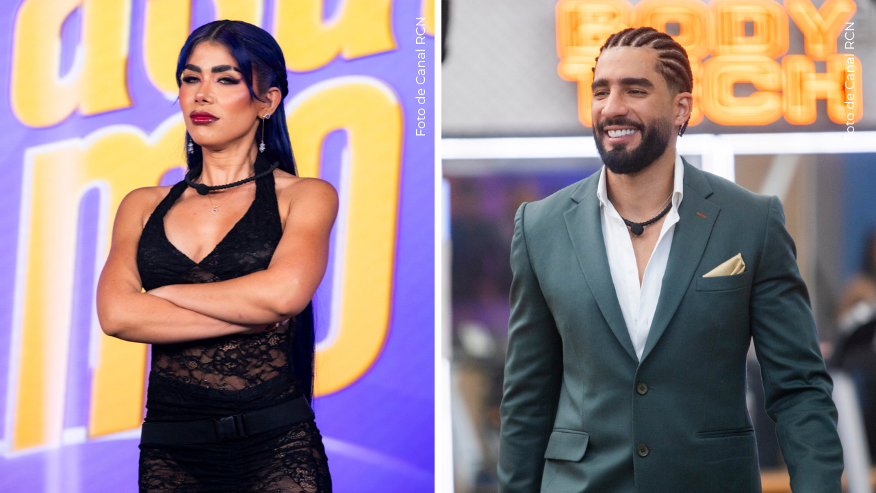 Alexa Torrex y Renzo Meneses en La casa de los famosos Colombia.