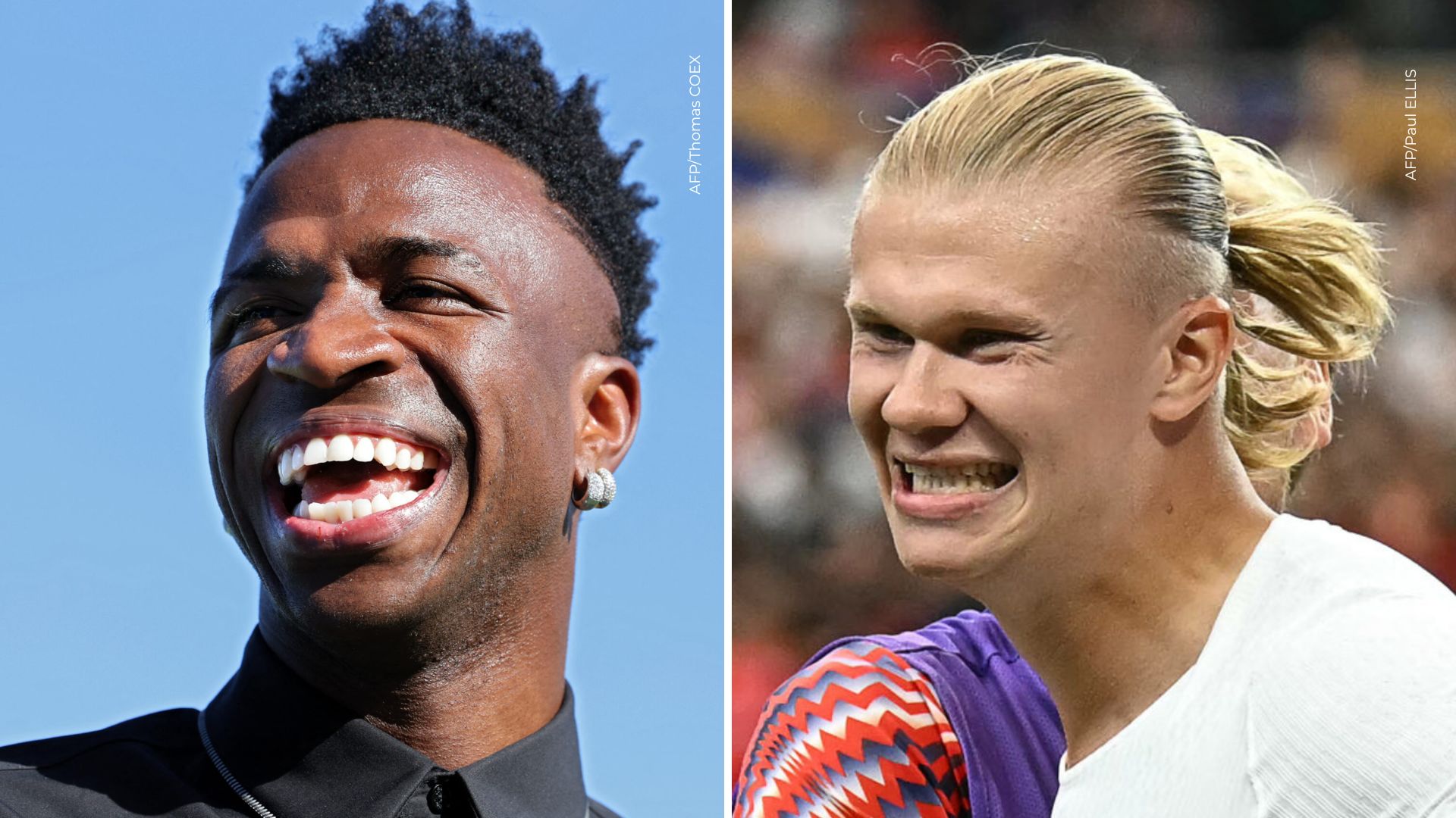 Erling Haaland y Vinícius JR.