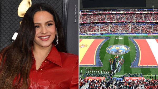 Rosalía apareció en el partido de España VS. Austria en el Mundial de Fútbol: así lució