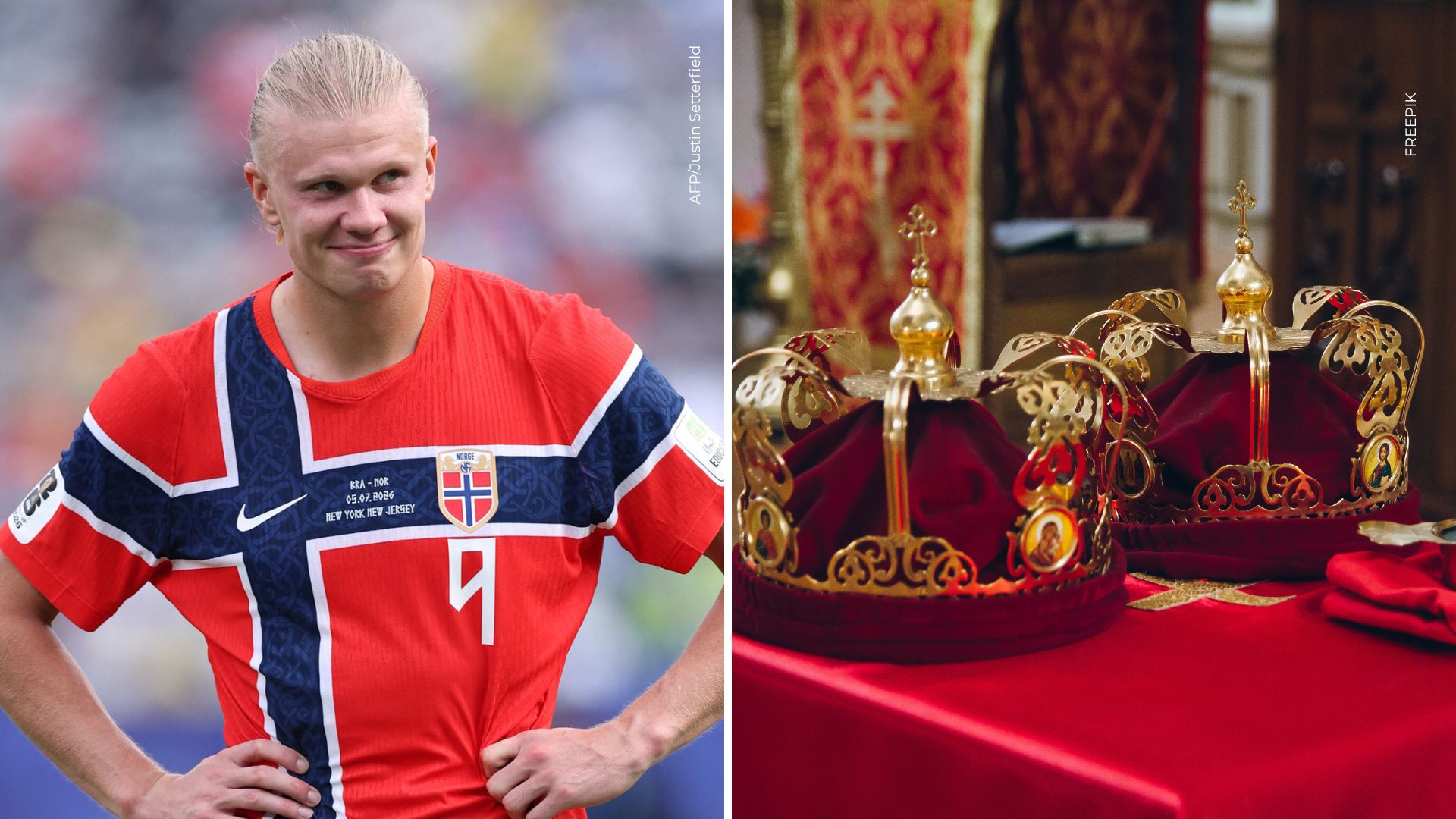 Príncipes de Noruega en el camerino del equipo en el Mundial
