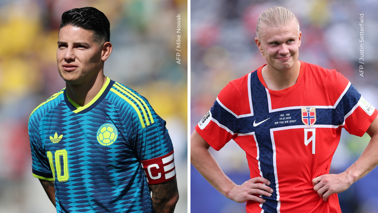James Rodríguez y Erling Haaland en el Mundial 2026.