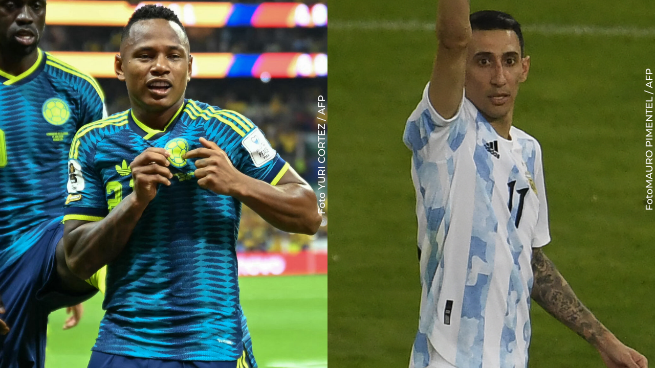 Jáminton Campaz recibió el apoyo de Ángel Di María tras la eliminación de Colombia