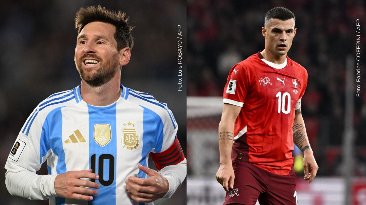 Lionel Messi y Granit Xhaka