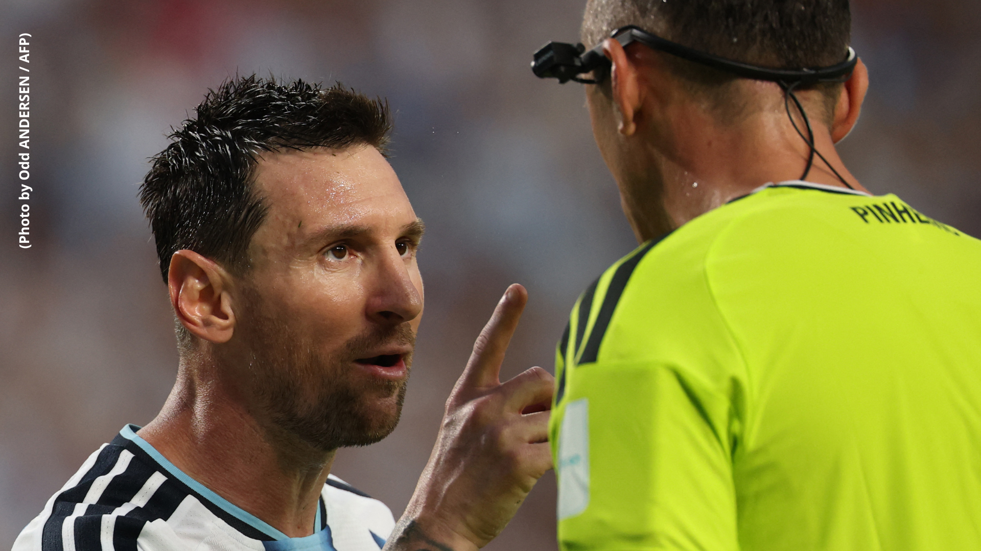 Messi protagonizó un cruce con Joao Pinheiro