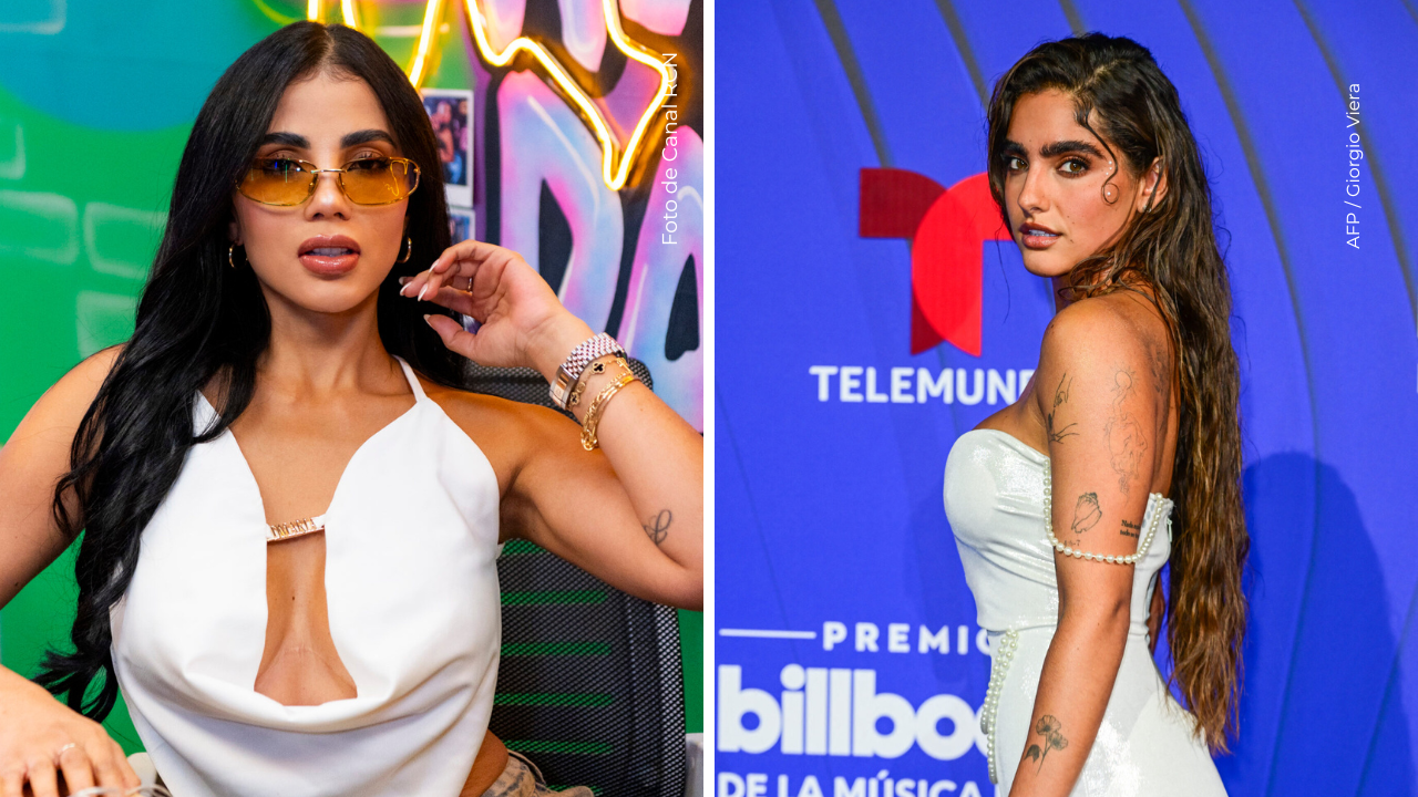Karina García en ¿Qué Hay Pa' Dañar? - Isabella Ladera en la alfombra roja de los Latin Music Awards.