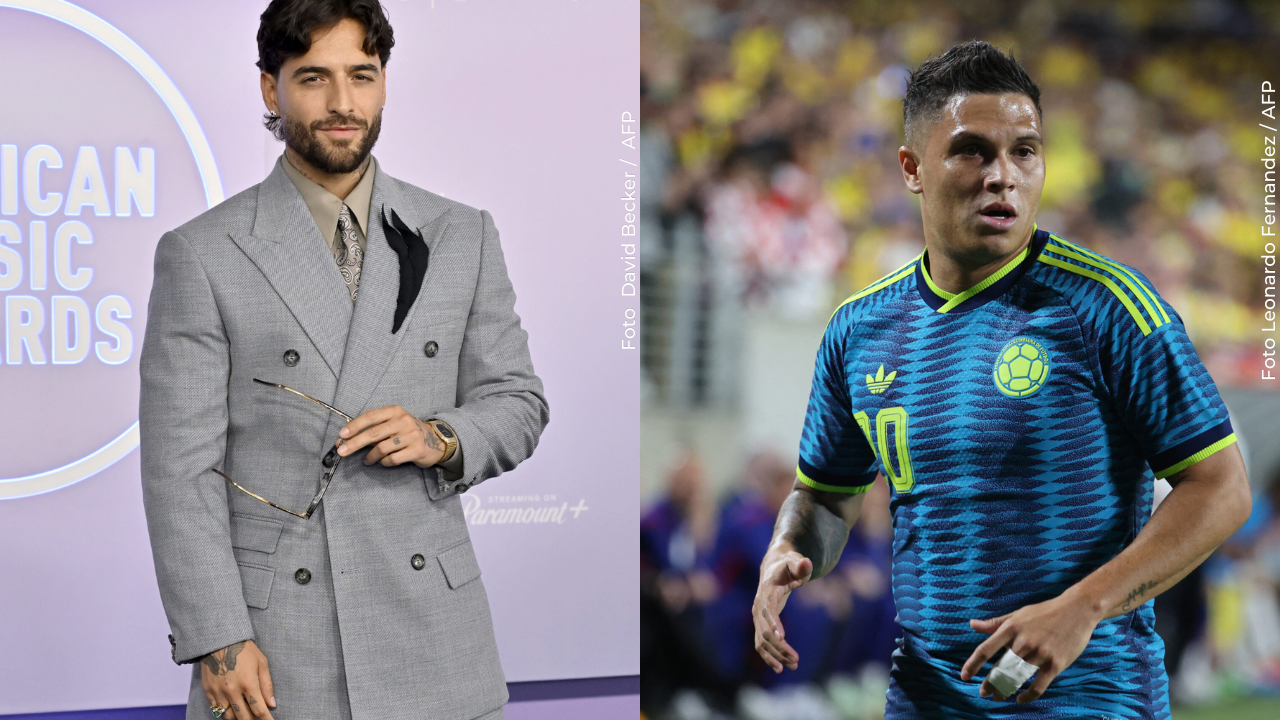 Maluma reapareció junto a tres figuras de la Selección Colombia y la foto dio de qué hablar